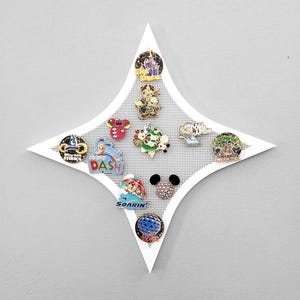 Starburst Pin Board, Pixie Dust Pin Display, 3D Printed Pin Display, Cork-Free Mesh Grid Pin Board, Pin Trading Collection