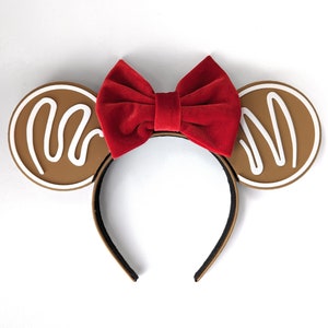 Gingerbread Mouse Ears, Christmas in July, Christmas Mouse Ears, 3D Printed Mouse Ears, 3D Gingerbread Holiday Ears, Mickey Christmas Ears