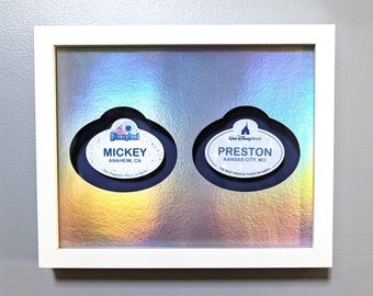 Cast Member Name Tag Shadow Box, CM Name Tag Display Frame, DCP Shadow Box, Cast Member Home Decor, DCP Gift