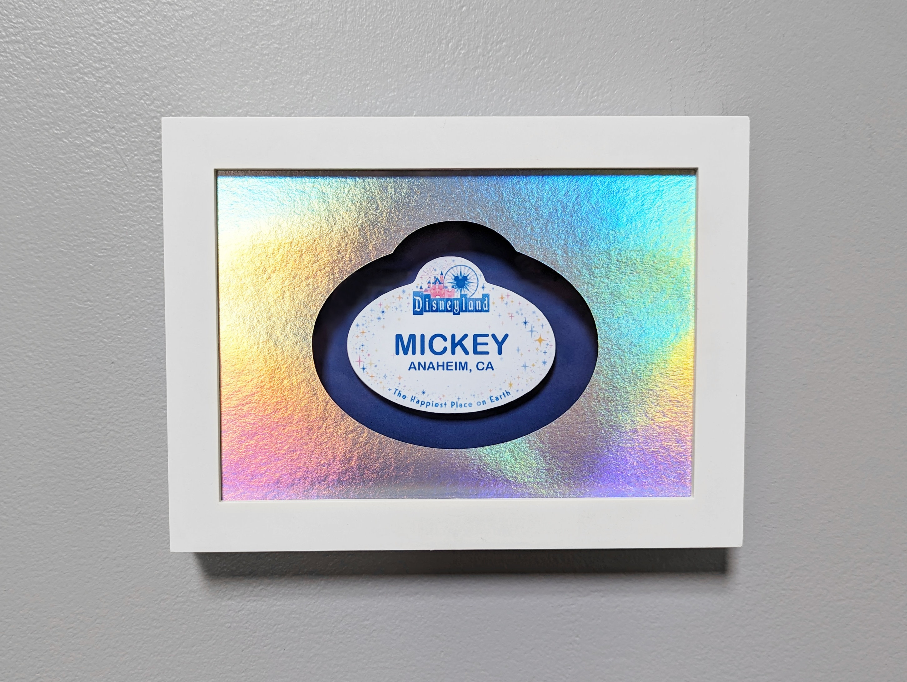Cast Member Name Tag Shadow Box, CM Name Tag Display Frame, Cast