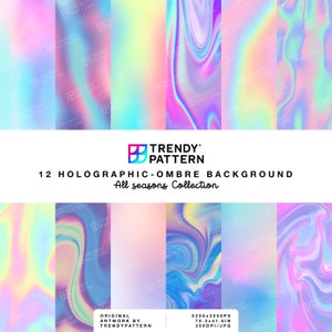 Holografische achtergrond, iriserende achtergrond, ombre-achtergrond, holografisch, iriserend, ombre, zeemeerminachtergrond, kleurrijke achtergrond