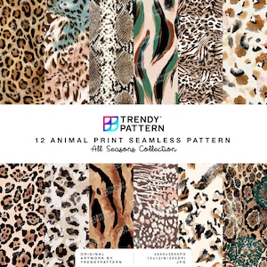Animal Print Seamless Pattern, Leopard Pattern, Zebra Pattern, Seamless Pattern, Animal Print, Leopard Print Background, Tiger Print