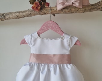 Robe de baptême modèle Daisy, robe de baptême, robe de baptême bébé fille, robe de cérémonie fille, robe de bébé, robe bébé fille