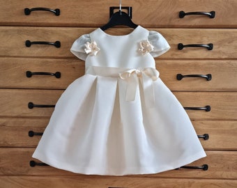 Robe de cérémonie fille modèle Sophie,robe de baptême bébé fille,robe de cérémonie fille, robe de baptême,robe de demoiselle d'honneur fille