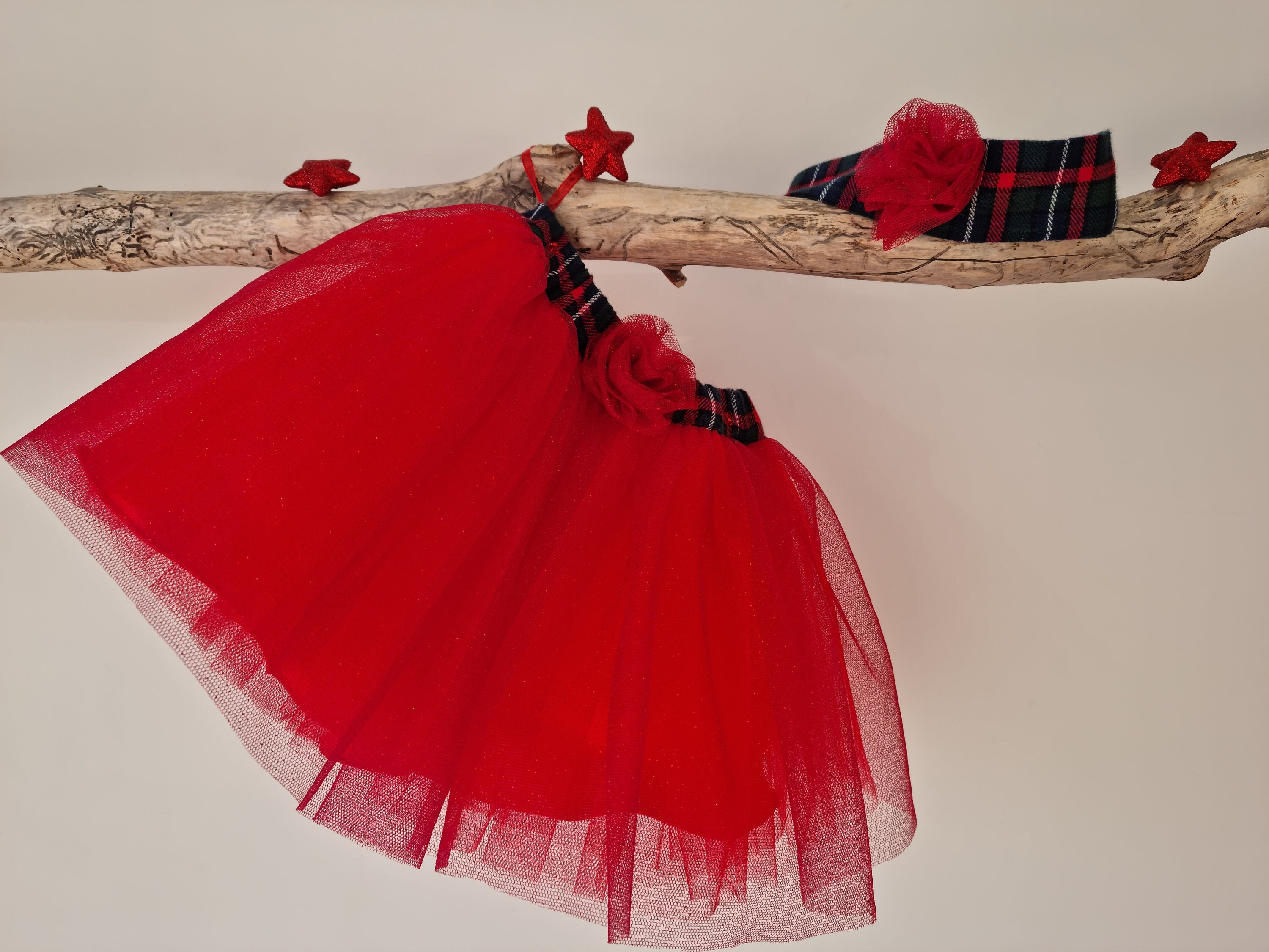 Jupe en tulle rouge pour fille, jupe duveteuse pour petite fille -   France