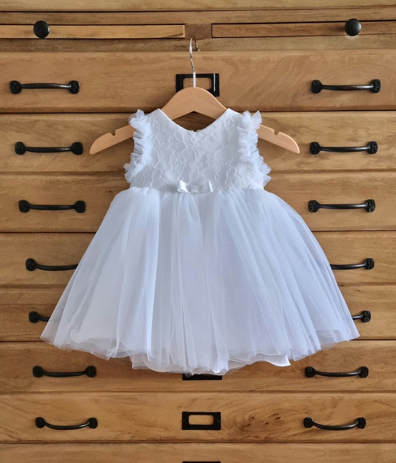 Robe de baptême modèle Susan, robe de baptême, robe de baptême bébé fille, robe de cérémonie fille, robe de cérémonie bébé, robe de bébé image 1