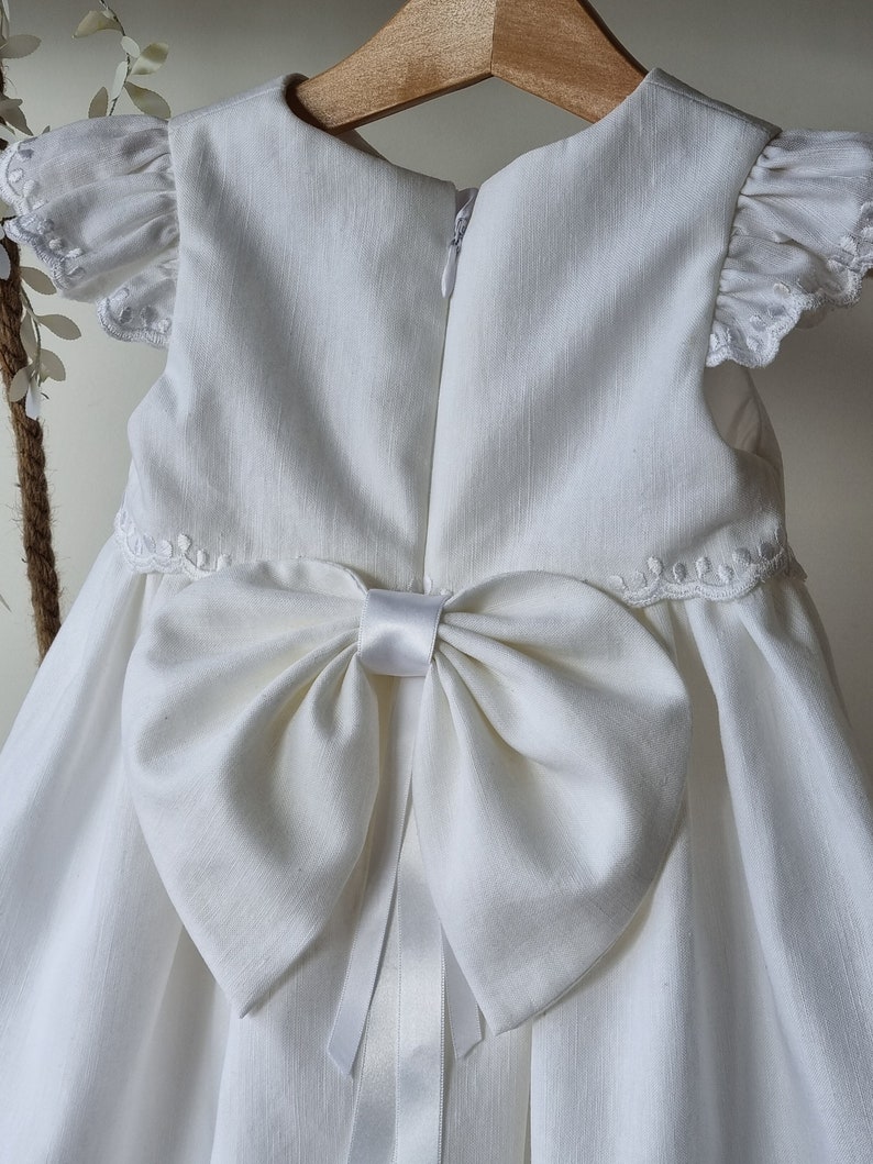 Robe de baptême modèle Caroline, robe de baptême, robe de baptême bébé fille, robe de cérémonie fille, robe de cérémonie bébé, robe de bébé image 2