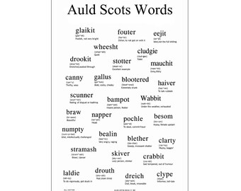 Explore Auld Scots Words : 100% Cotton Tea Towel - Authentic Scottish Design - TT0800