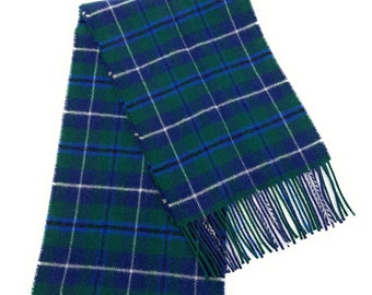 Unique Douglas Modern Tartan Scarf - 100% Luxury Soft Lambswool - Finest Scottish Traditional Tartan Scarf For Any Occasion - Beautiful Gift