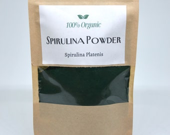 Organic Spirulina Powder, Spirulina platenis, Blue Green Algae, Superfood, Vegan