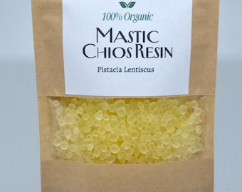Organic Mastic Gum, Pistacia lentiscus, Mastic Resin, Chios Mastic Resin, Authentic Chios Mastiha