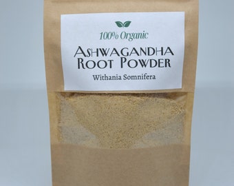 Organic Ashwagandha Root Powder, Indian Ginseng, Withania Somnifera Radix