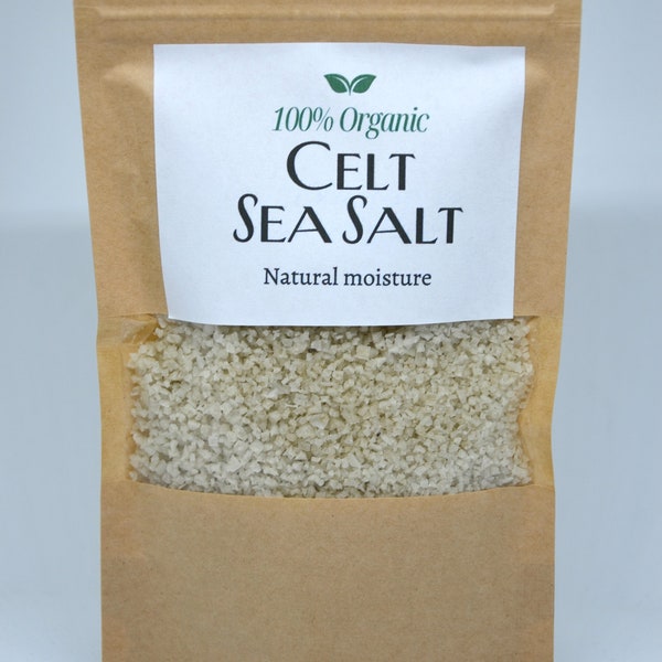 Celtic Salt, Organic Salt, Gourmet Salt, Dried Celtic Salt, Gluten Free, Vegan Salt, 80 Vital Minerals, Celt Sea Salt From Brittany France