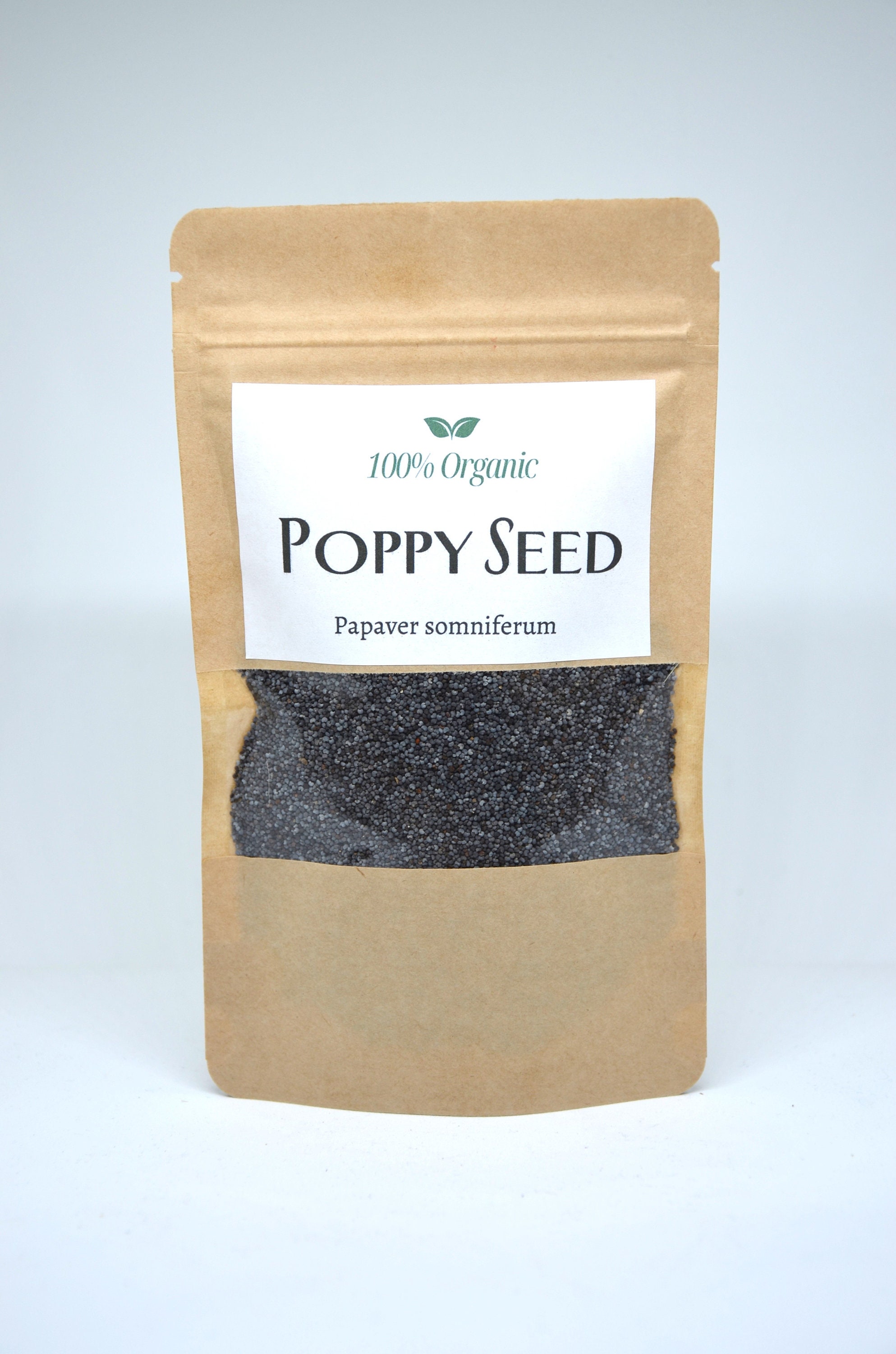 Bio-Mohnsamen, Papaver somniferum, ganz natürlicher, unverarbeiteter, sprießender, hochwertiger Mohnsamen