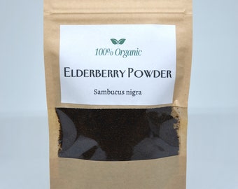 Organic Elderberry Powder, Sambucus nigra, Elderberry Powder, Elderberries, Organic, Elder Berry