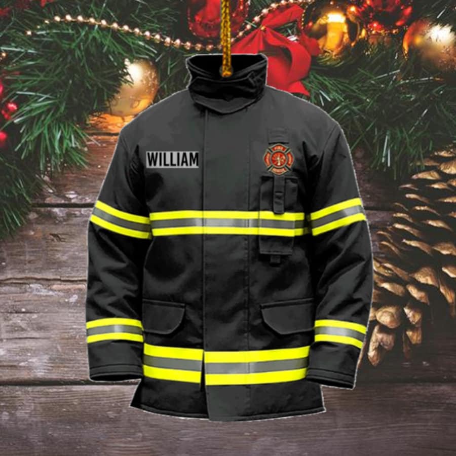 Feuerwehrmann Weihnachtsbaum-Anhänger - 4-teiliges Acryl Set Für Baum-Deko