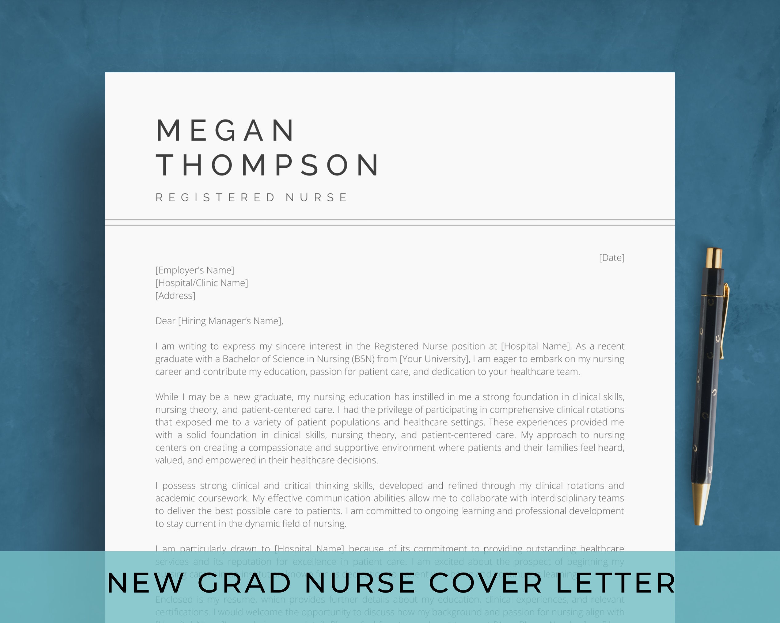New Grad Nurse Cover Letter Template Google Docs Nursing Sample Text New RN, Student, Travel