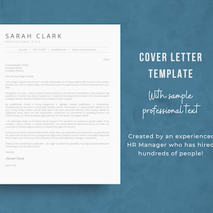 May include: A cover letter template with sample professional text. The template is designed for job seekers to use when applying for a new position. The text includes a sample cover letter that can be used as a guide.