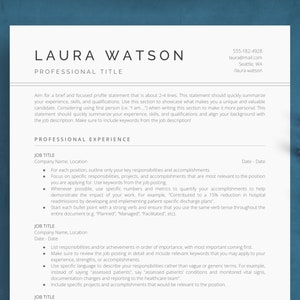 Resume Template for Google Docs | Professional CV Template & Cover Letter | Filled with Sample Text and Examples | + BONUSES!
