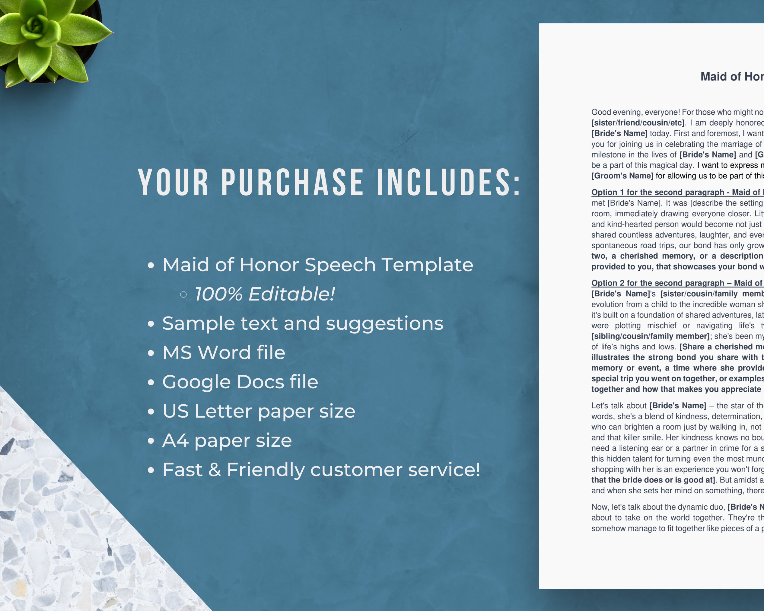 Editable Maid of Honor Speech Template Matron of Honour / Bridesmaid Editable Maid of Honor Speech Template Matron of Honour / Bridesmaid