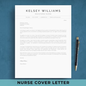 Plantilla de carta de presentación de enfermería de Google Docs / Texto de ejemplo / Enfermero pediátrico, enfermero viajero, recién graduado, estudiante, médico, asistente médico, UCIN