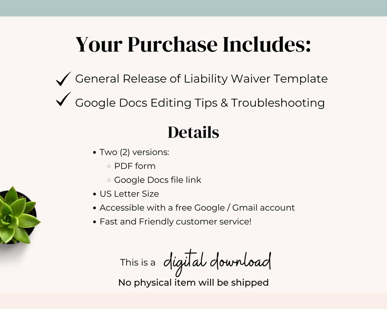 General Release of Liability Waiver Form Template | Editable Informed ...