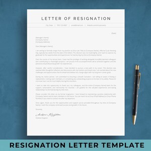 Google Docs Resignation Letter Template | Simple Heartfelt 2 Weeks Notice Letter Example | Job Retirement, Letter of Resignation