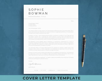 Cover Letter Template for Google Docs | Professional Resume Cover Letter for Job Application (Editable)