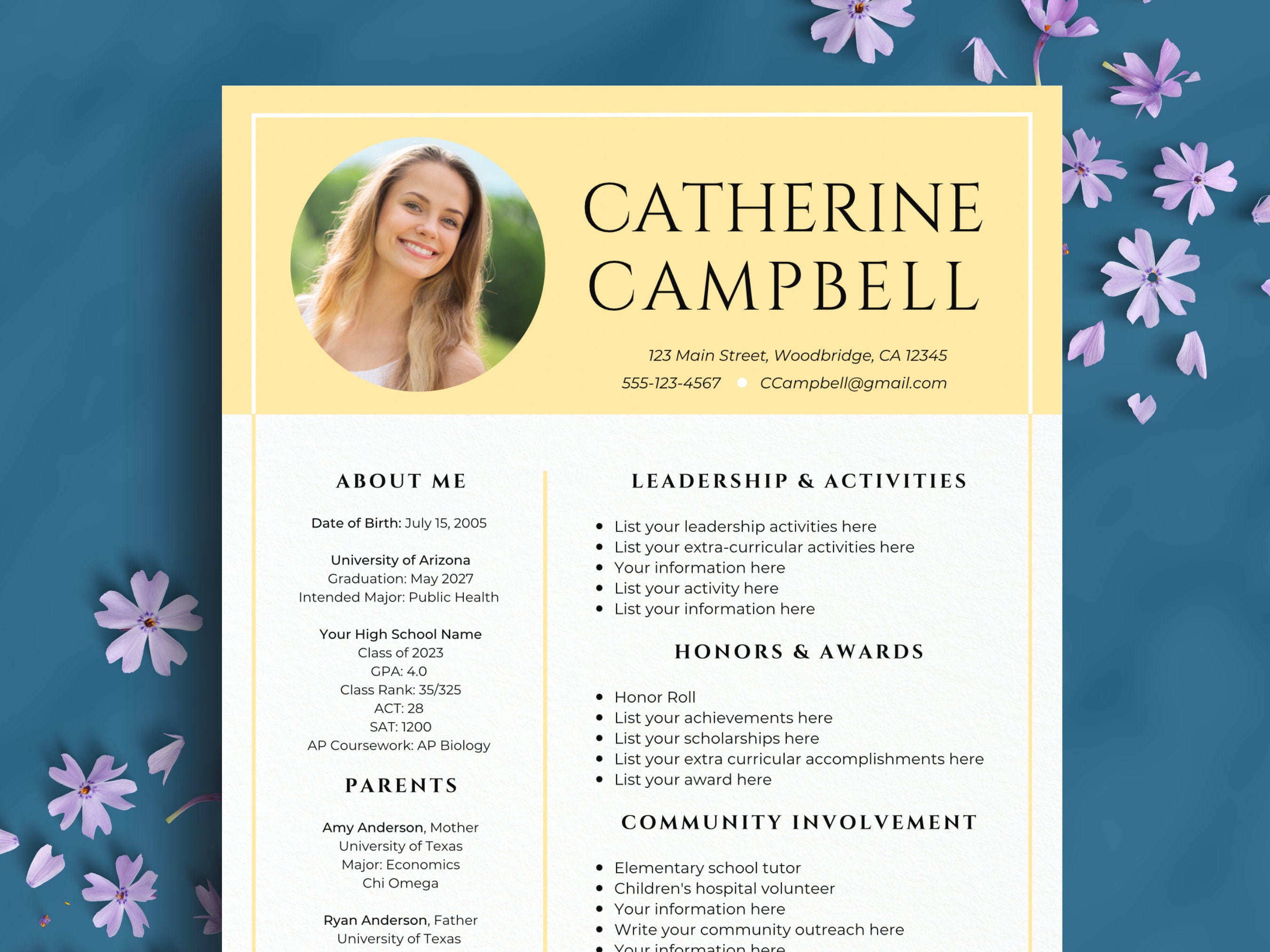 Sorority Rush Resume Template Sorority Recruitment Resume With Photo Sorority Rush Resume Template Sorority Recruitment Resume With Photo