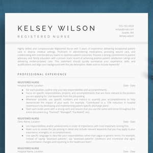 以下が含まれることがあります： 登録看護師の履歴書テンプレート。テンプレートには、職務経歴、スキル、教育のセクションが含まれています。履歴書は、きれいでプロフェッショナルなスタイルでフォーマットされています。