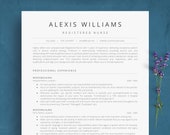 Nursing Resume Template Google Docs | Simple ATS Friendly CV for Travel Nurse, Doctor, Physician, Nurse Practitioner, New Grad, Student, MOA