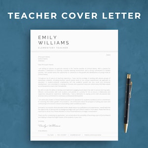 Plantilla de carta de presentación para docentes / Texto de muestra para docentes / Director, educador, escuela primaria, secundaria / Carta de presentación para currículum de solicitud de empleo
