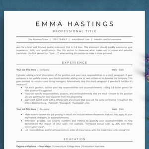 Google Docs ATS Friendly Resume Template, Executive CV Template and Cover Letter, Modern Minimalist & Simple Resume and References for Nurse