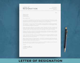 Google Docs Resignation Letter Template | Heartfelt Professional 2 Weeks Notice Letter Example | Job Retirement, Letter of Resignation
