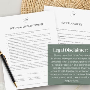 Soft Play Liability Waiver Form Template | Editable Soft Play Equipment ...