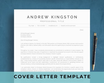 Google Docs Cover Letter Template for Job Application | Sample Resume Cover Letter Example Text | Professional Modern Motivation Letter