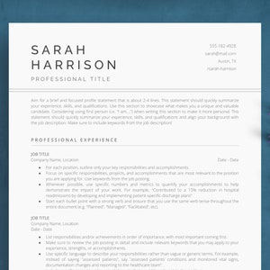 Google Docs Resume Template ATS Friendly, Simple CV Template and Cover Letter, Modern Minimalist & Executive Resume Example for Professional