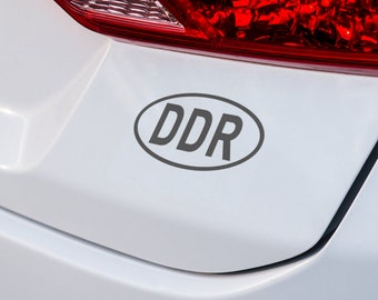 Bumper sticker GDR | Car sticker for rear window, windshield | Gift ideas for gift 9 cm x 15 cm