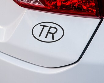 TR Türkiye | Bumper Sticker Car sticker for rear window, windshield | Gift ideas for present