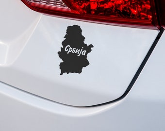 Bumper Sticker Serbia Map | Car sticker for rear window, windshield | Gift ideas for present