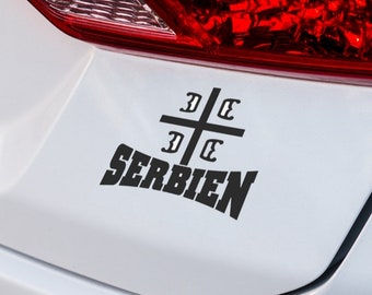 Bumper Sticker Serbia | Car sticker for rear window, windshield | Gift ideas for present