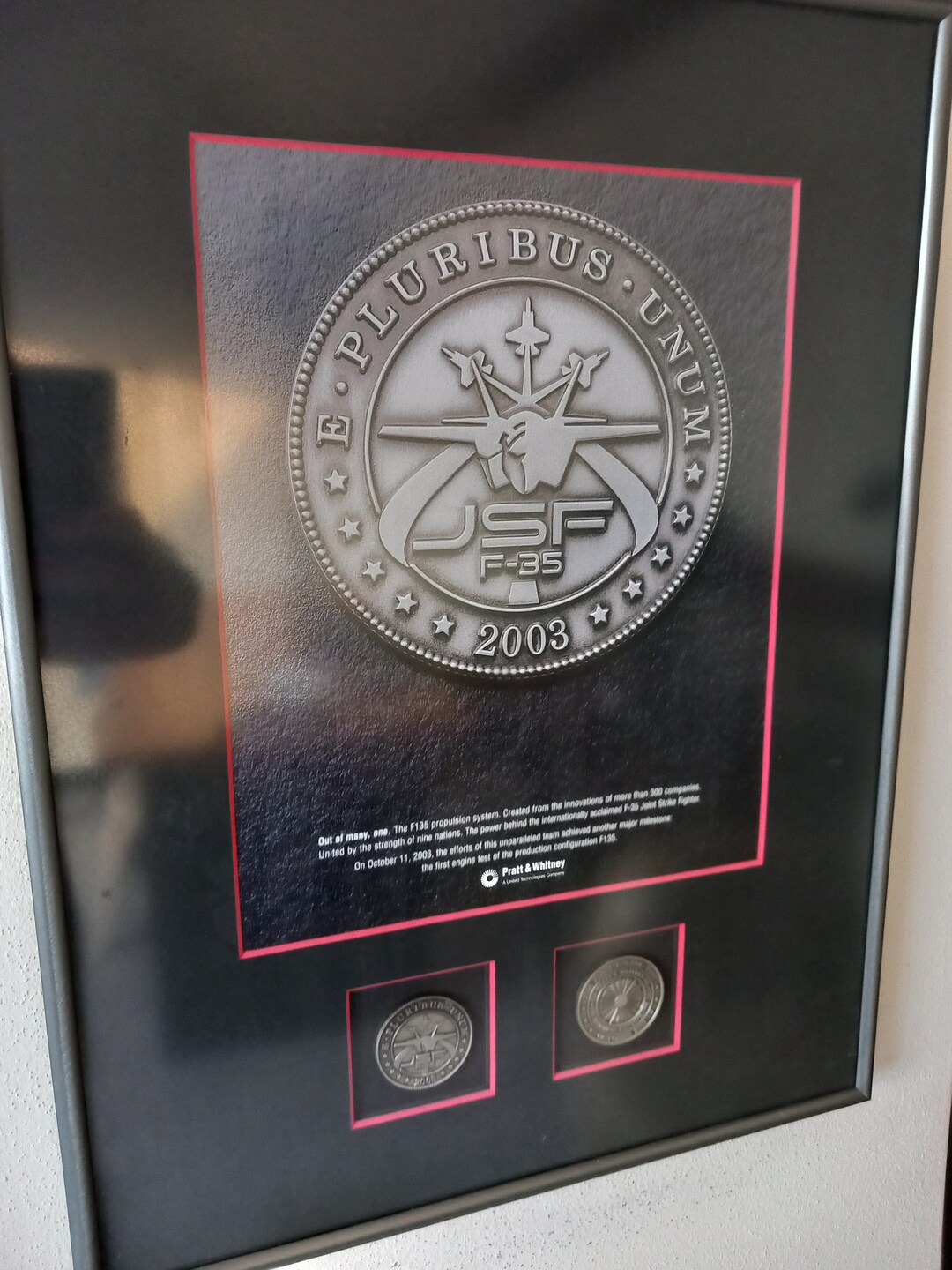 JSF F35 E Pluribus Unum F135 Engine Test Frame With Poster Etsy