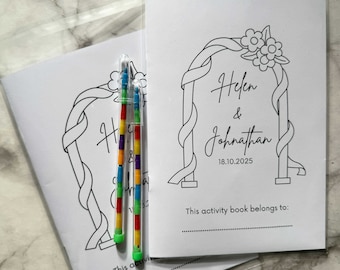 Children's Wedding Activity Book, Children's Colouring Book, wedding activity, A5/A6  Kids activity pack, 12 Pages