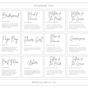 Monochrome Bridesmaid Definition Label for Wedding Proposal Gift Box, Hen Do Gift Bag, Bridesmaid Gifts and Candle Label. LABEL ONLY image 6