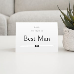 Carte de proposition personnalisée Serez-vous mon meilleur homme ? Carte de proposition de mariage personnalisée. Serez-vous ma carte de proposition de garçon d'honneur ?