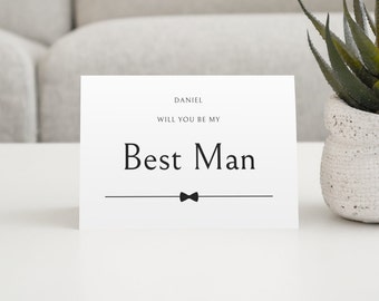 Personalised Will You Be My Best Man Proposal Card? Personalised Wedding Proposal Card. Will you be my Groomsman proposal card?