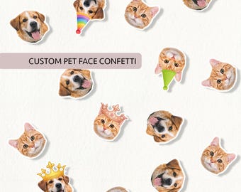 Pet Face Confetti – Custom Dog, Cat, Animal Photo Party Decor