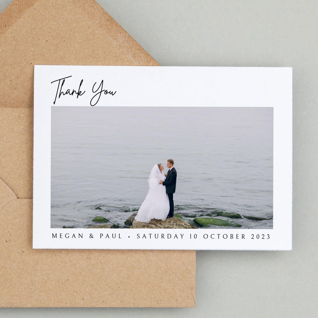 Personalised Wedding Thank You Cards, Postcard or Folded Options, A6 ...