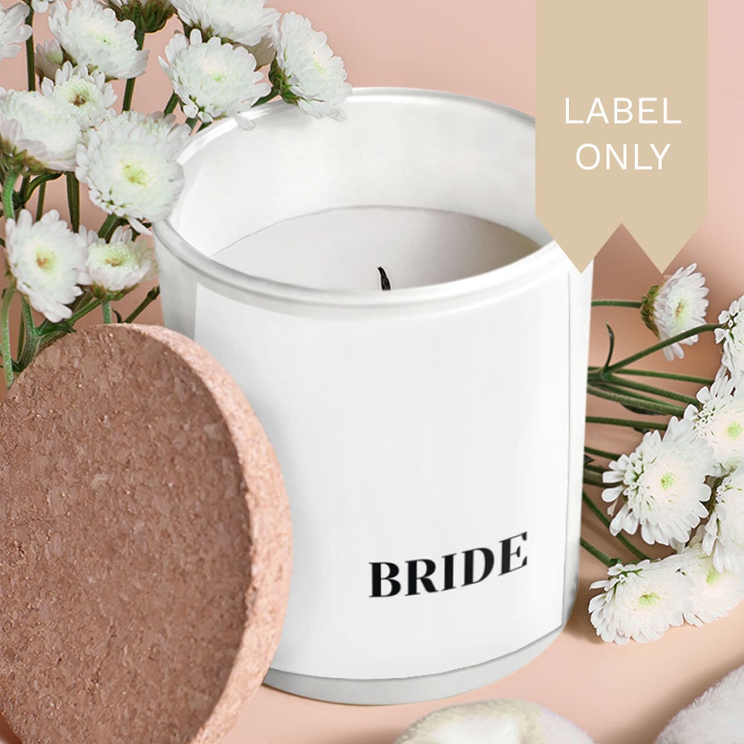 Bride Labels for Bridal Party Gift, Wedding Gift & Candle Label. Bride ...