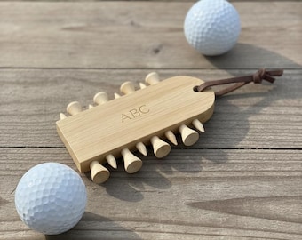 Personalized Bamboo Golf Tee Holder with Wooden Tees: Eco-Friendly Gift